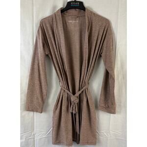 Outdoor Voices Open Front Belted Pocket Cardigan Size XS/S Cotton Stretch